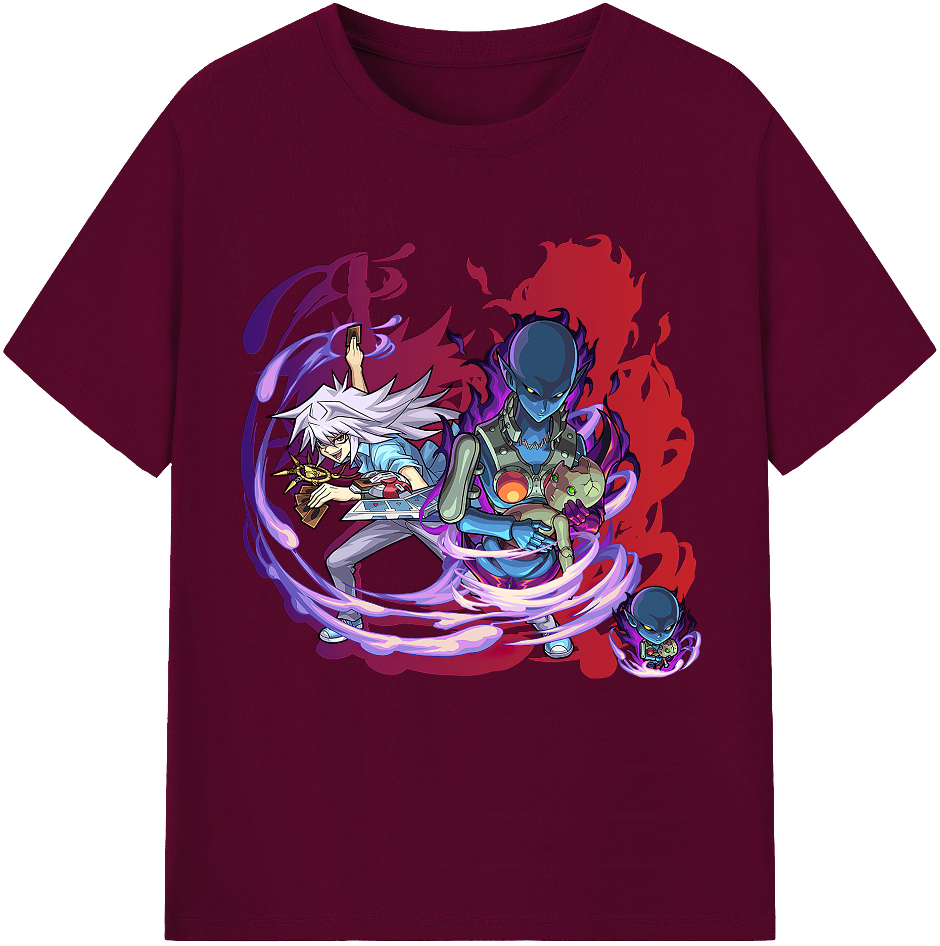 （画像用） 遊☆戯☆王 Yu-Gi-Oh! レディースカジュアルプリントTシャツ（綿100％）
